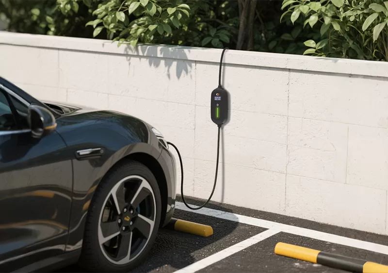 AC Current Adjustable Portable EV Charger With Screen